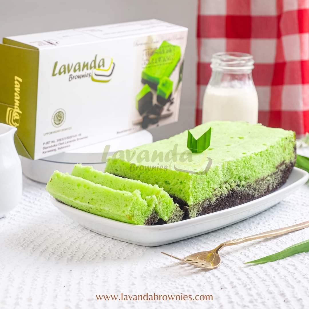 brownies cokelat-pandan