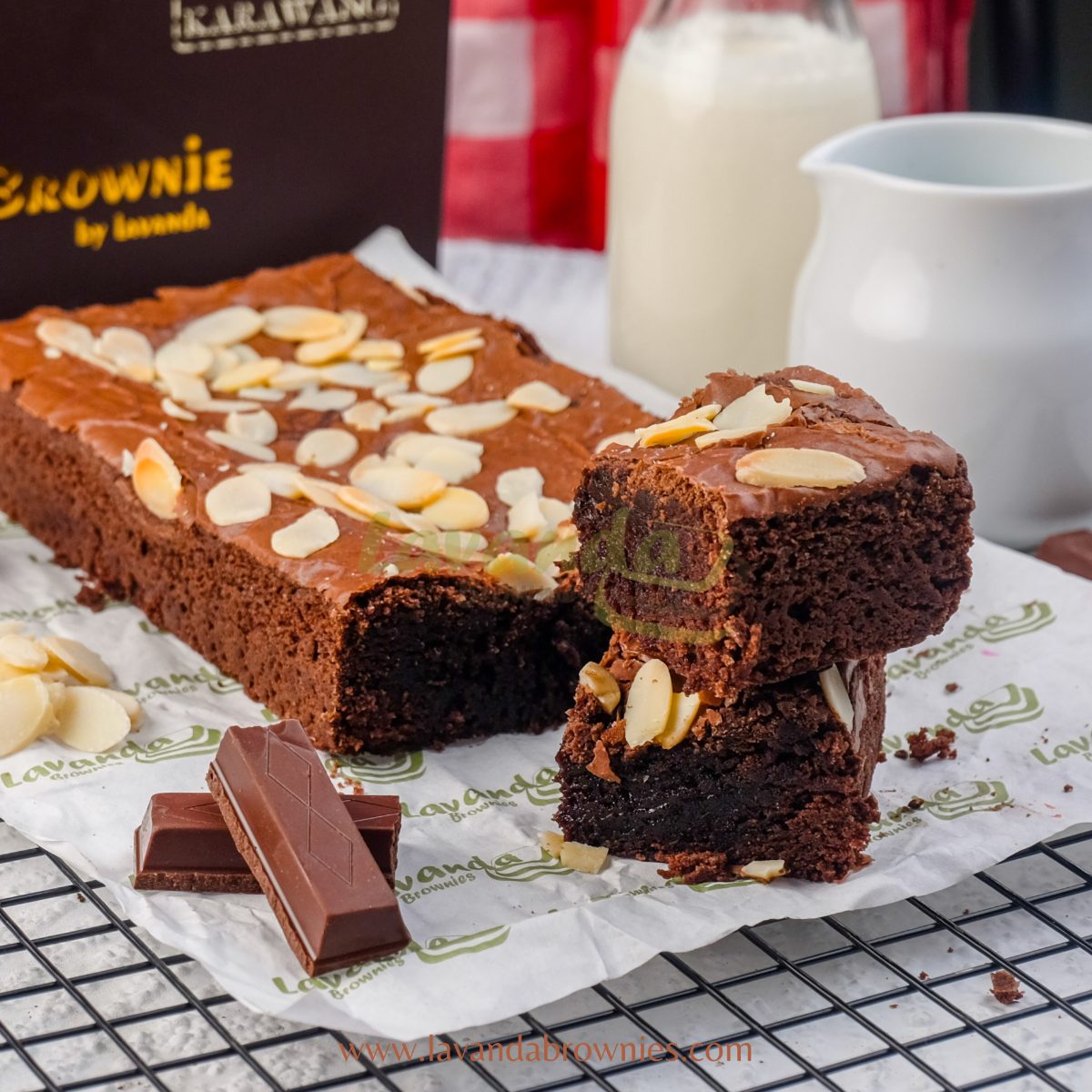 Triple Choco Fudgy Brownie Almond